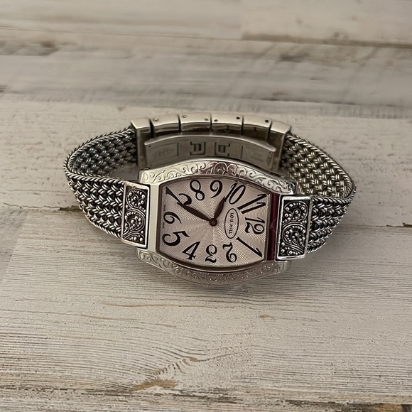 Lois Hill Swiss Made Tonneau Watch Woven Bracelet Ref LH-0071 5ATM